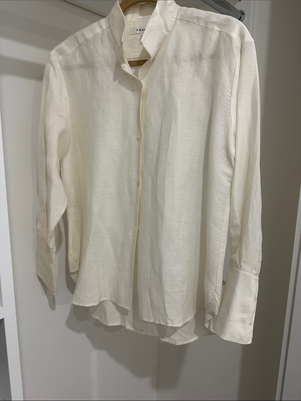 Frame Denim Cream Button-Up Blouse